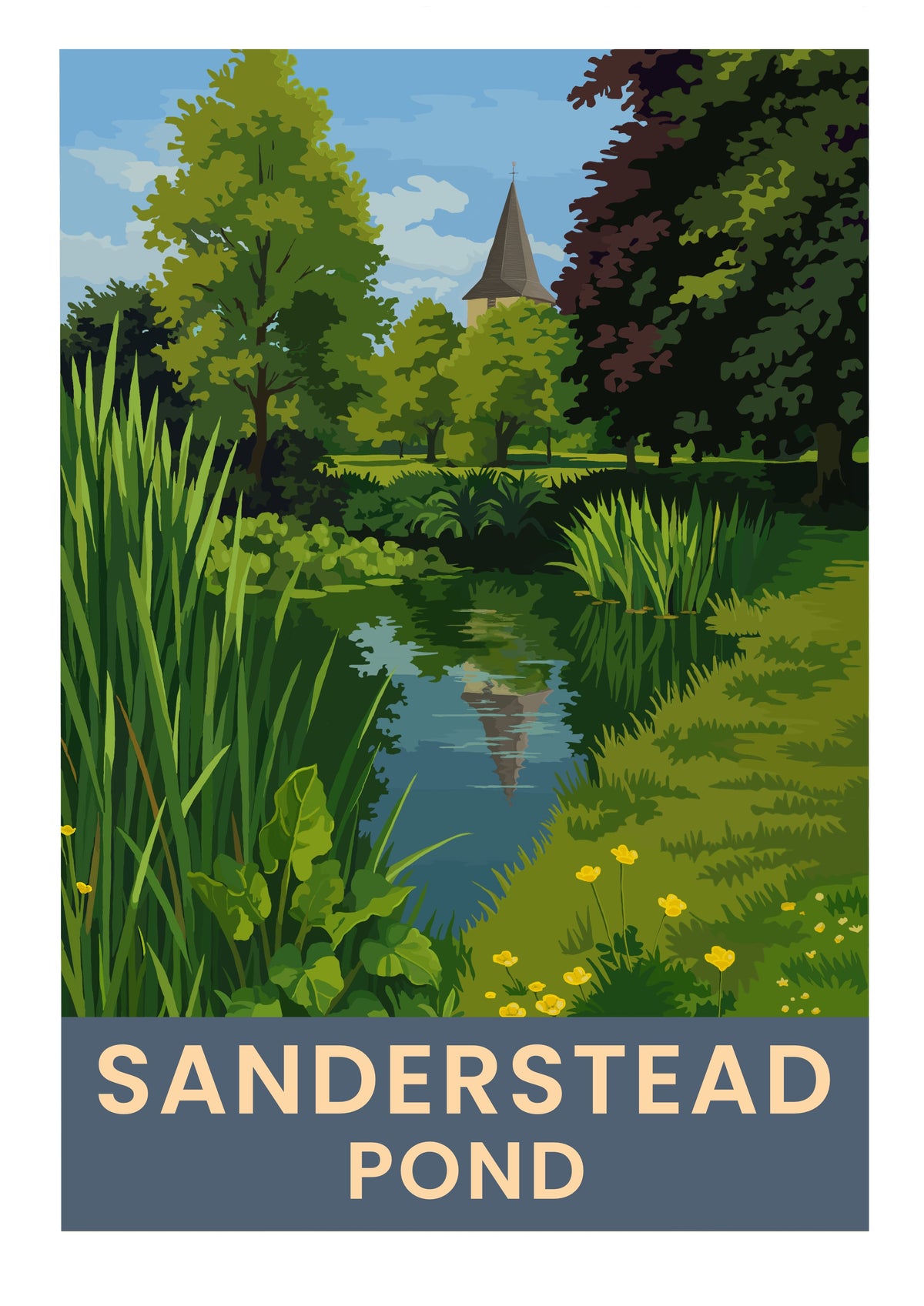 Sanderstead Pond art print