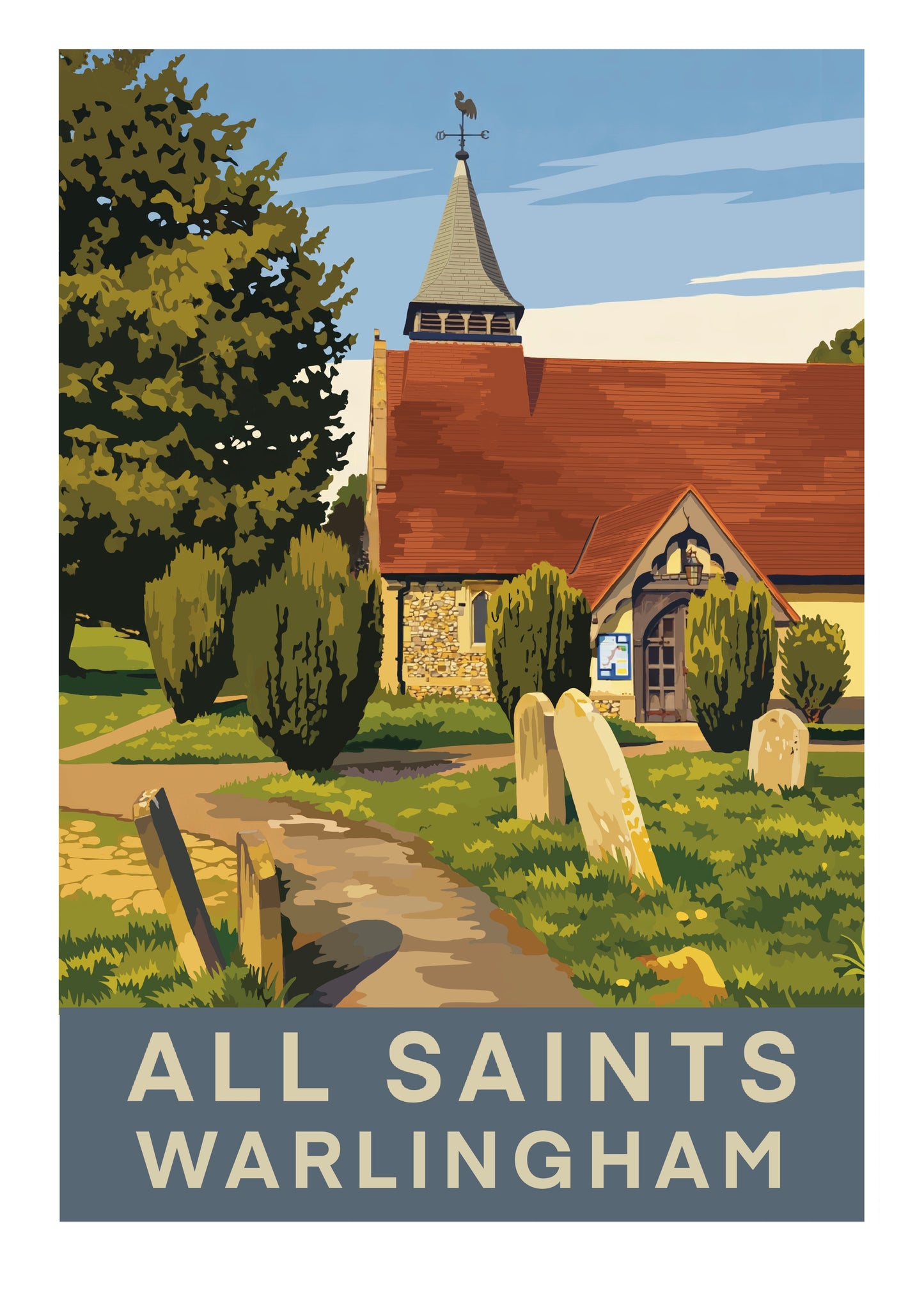 All Saints Warlingham art print