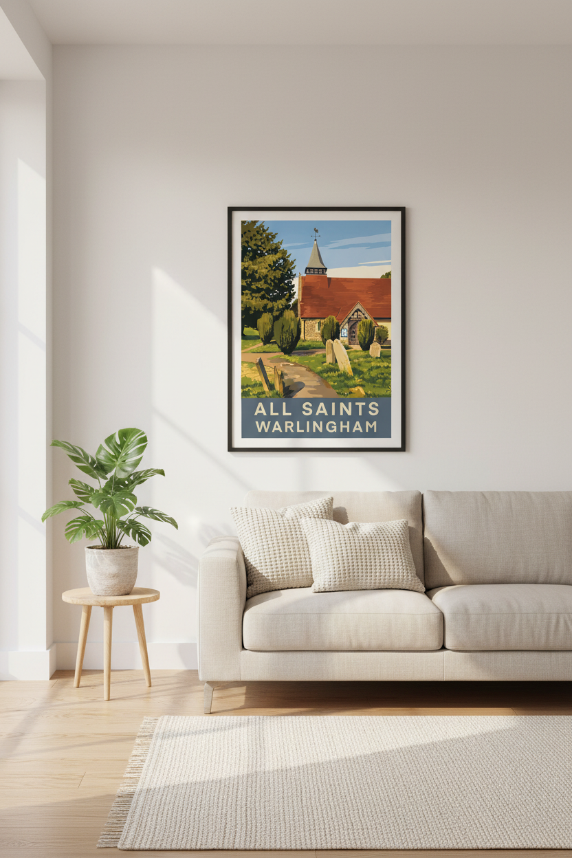 All Saints Warlingham – Scandinavian Living Room Mockup