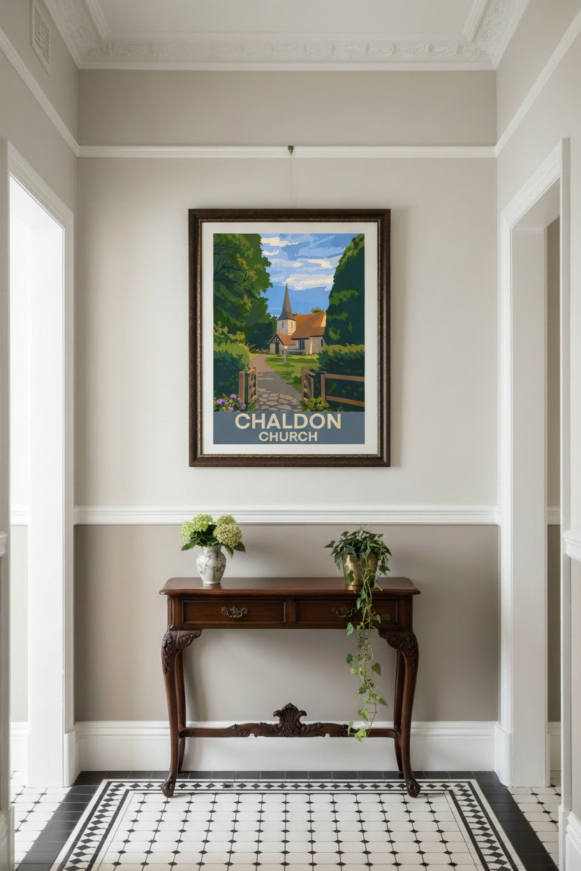 Chaldon Church – Victorian Hallway Mockup