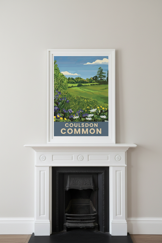 Coulsdon Common – White Frame Fireplace Mockup