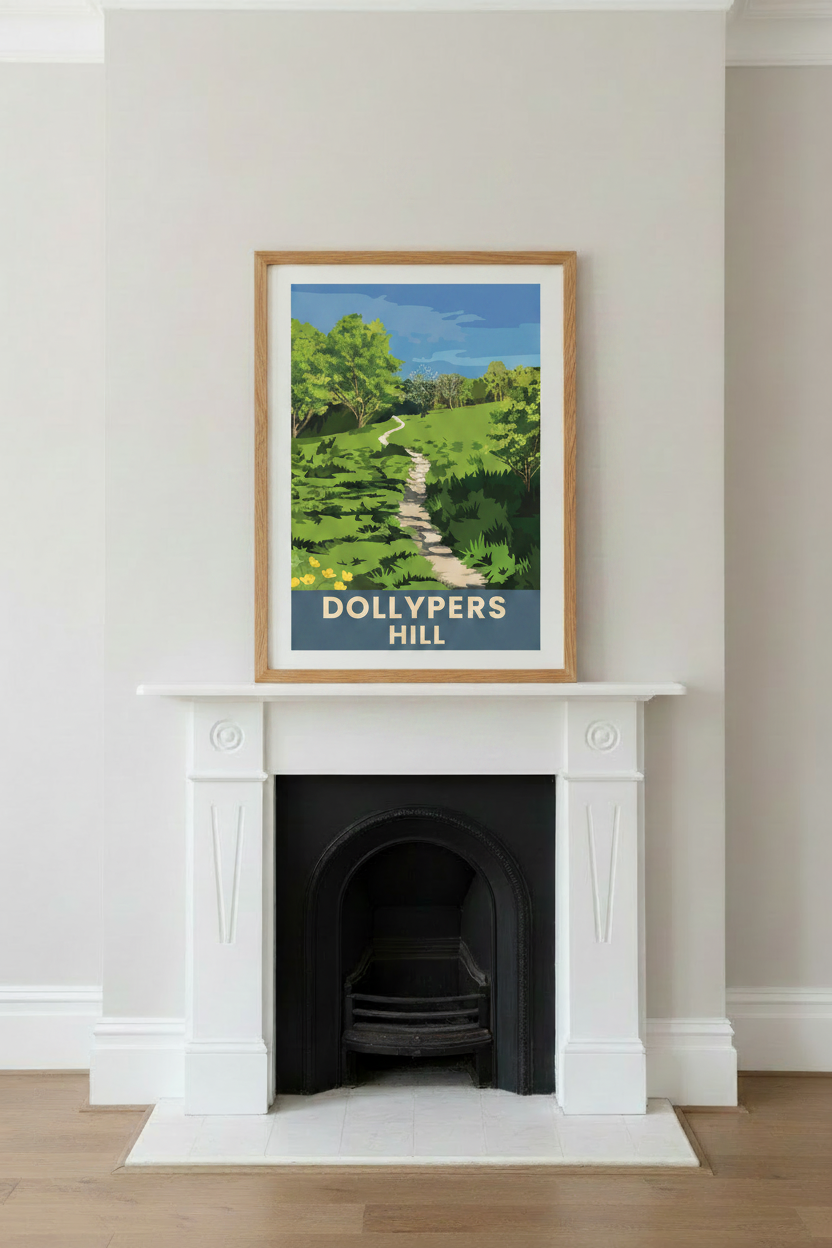 Dollypers Hill framed mockup