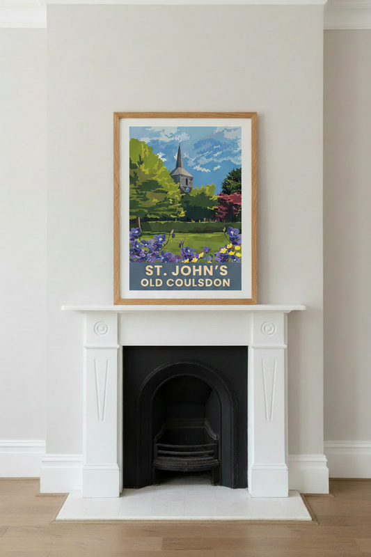 St. John's Old Coulsdon framed mockup